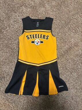 Reebok Girls Steelers Cheer Outfit - Black, Gold